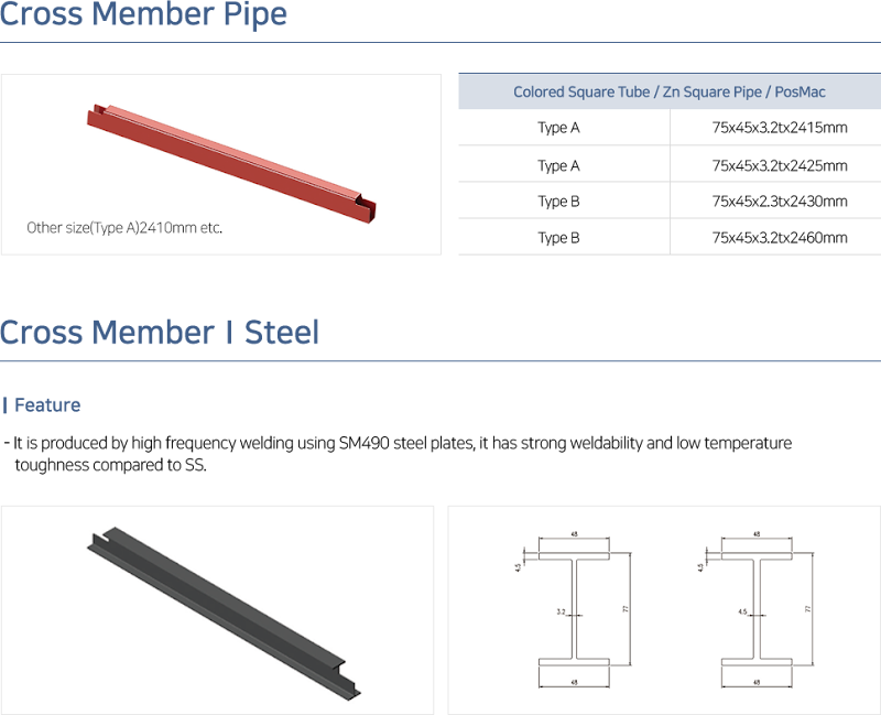 Cross Member Pipe